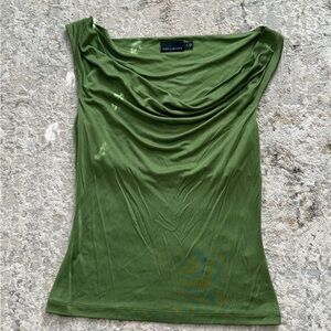The Limited Olive Green Draped Women's Blouse